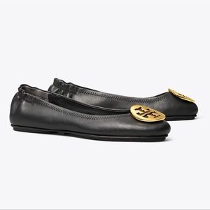 Tory Burch black and gold flats 6.5